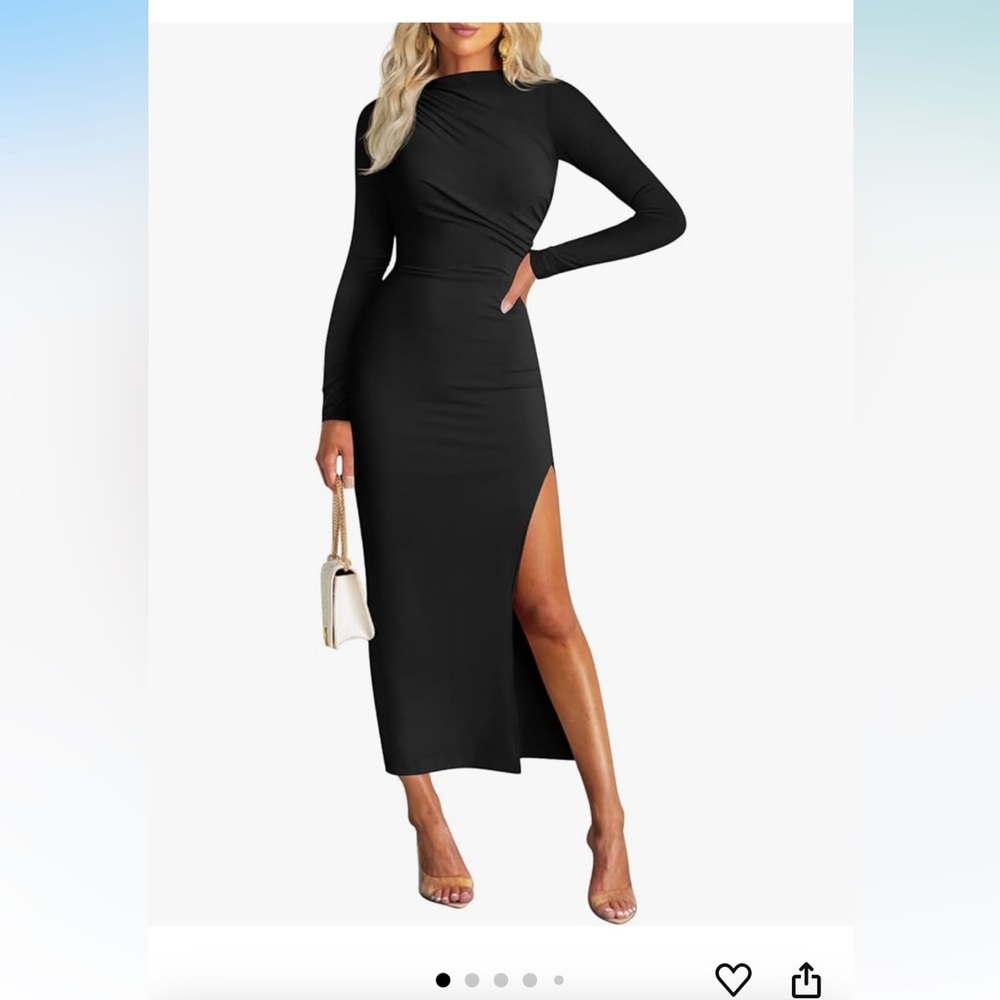 Elegant Black Long Sleeve Dress